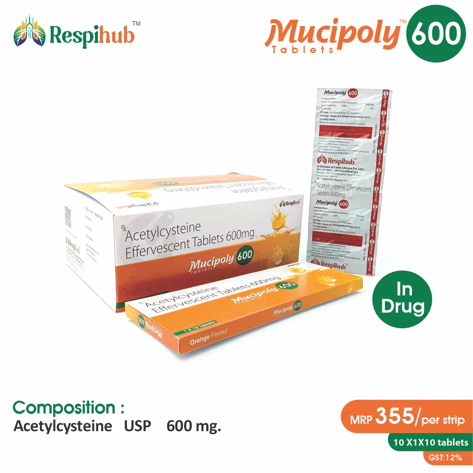 Acetylcysteine 600mg Tablet in PCD Pharma Franchise at Best Price